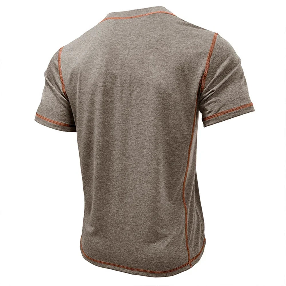 Leon | Relaxed Short Sleeve Henley Mens T Shirt