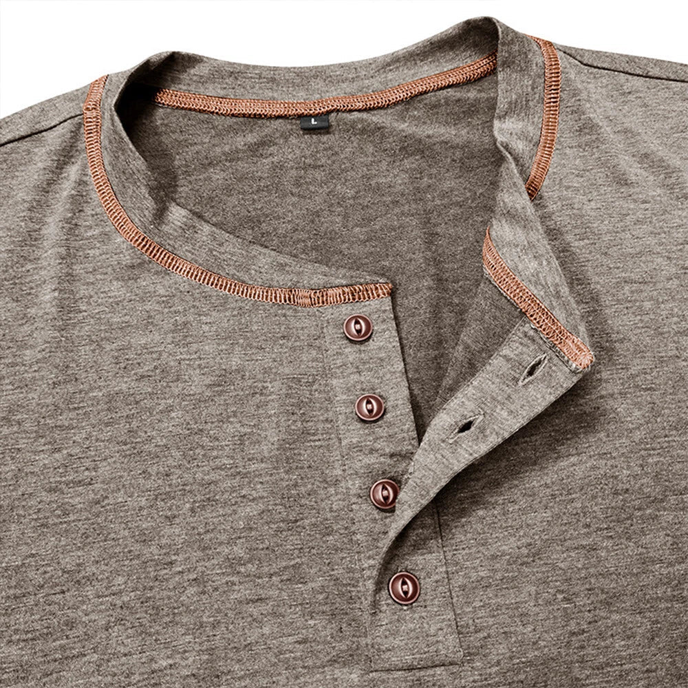 Leon | Relaxed Short Sleeve Henley Mens T Shirt