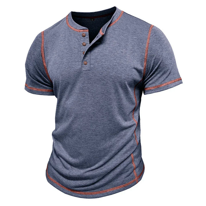 Leon | Relaxed Short Sleeve Henley Mens T Shirt