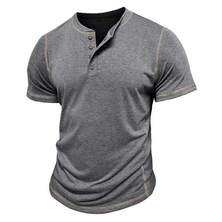 Leon | Relaxed Short Sleeve Henley Mens T Shirt
