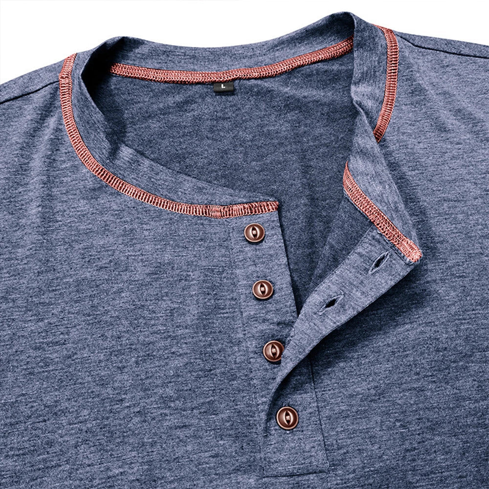 Leon | Relaxed Short Sleeve Henley Mens T Shirt