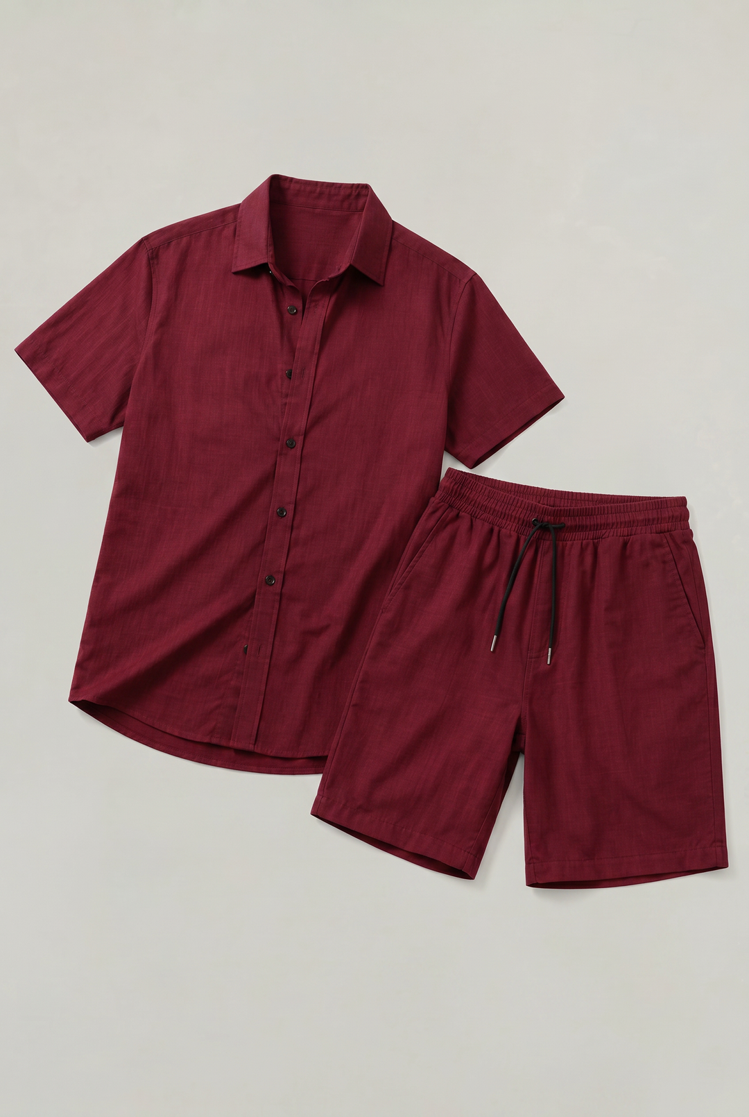 Leonardo | Chic Linen Shorts and Short Sleeve Shirt Set