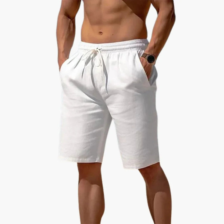 Liam | Chic Relaxed Fit Linen Shorts with Drawstring