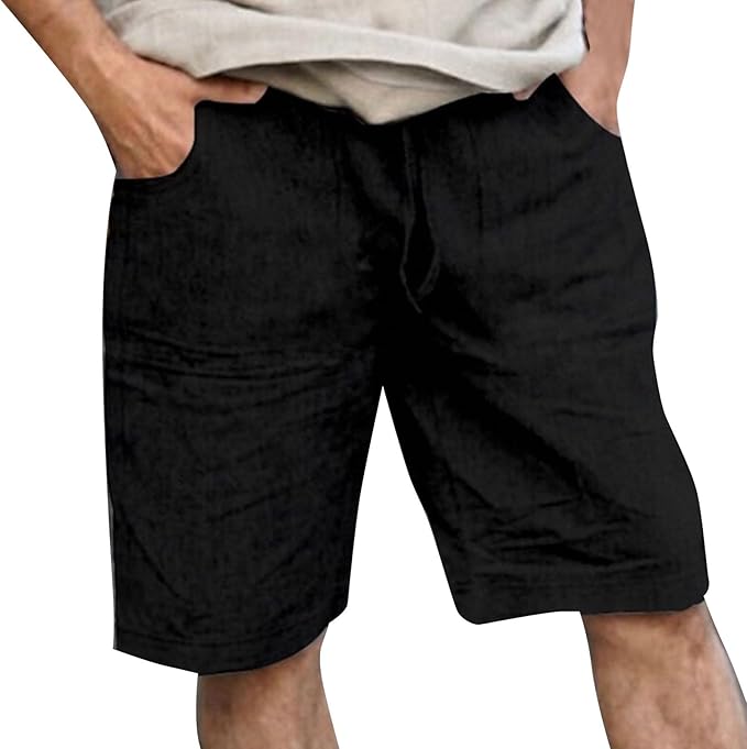Liam | Chic Relaxed Fit Linen Shorts with Drawstring