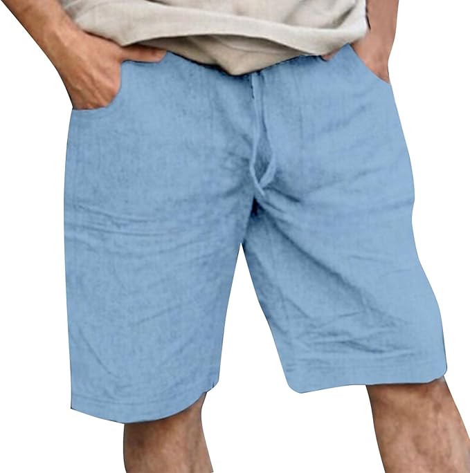 Liam | Chic Relaxed Fit Linen Shorts with Drawstring
