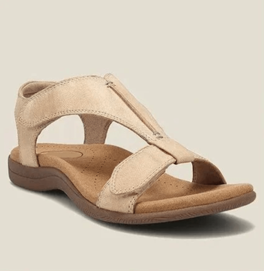 Lily | Stylish T-Bar Open Toe Flat Sandals