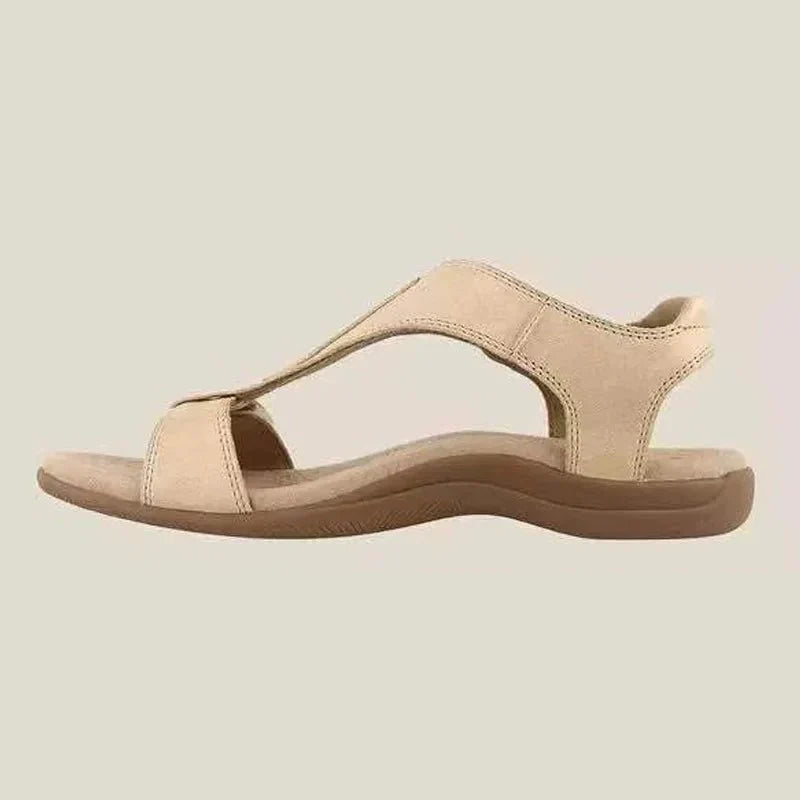 Lily | Stylish T-Bar Open Toe Flat Sandals