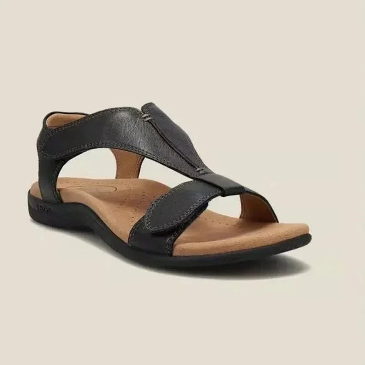 Lily | Stylish T-Bar Open Toe Flat Sandals
