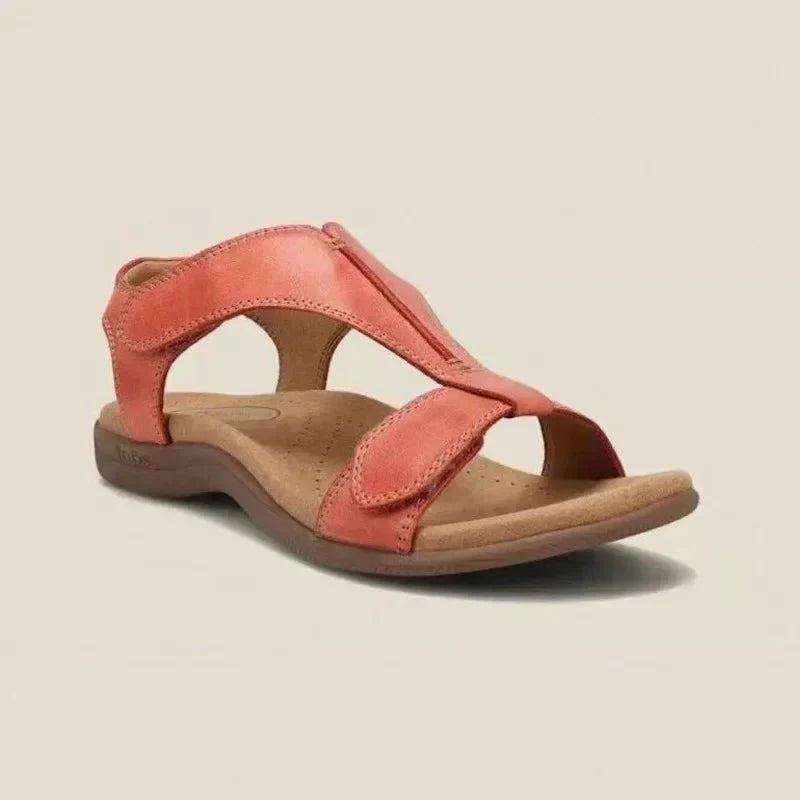 Lily | Stylish T-Bar Open Toe Flat Sandals