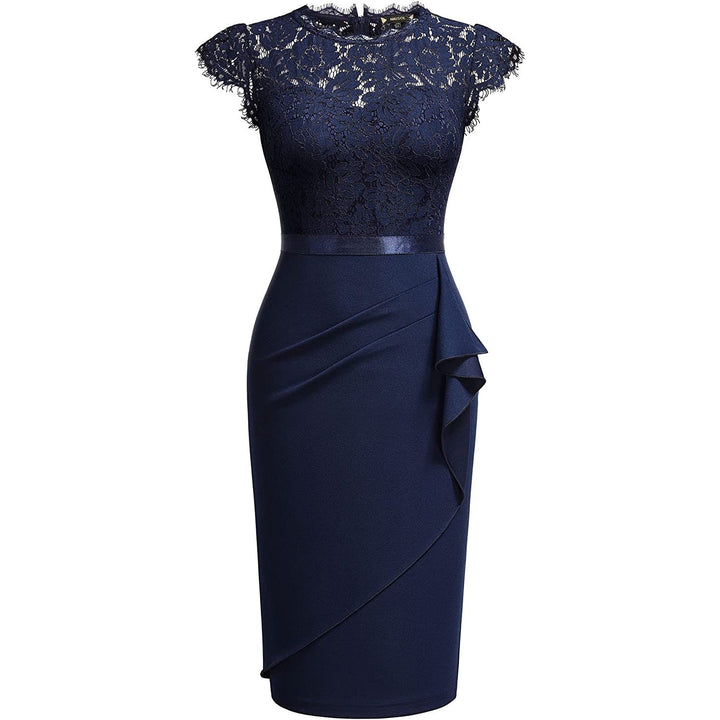 Lily | Timeless Lace Ruffle Cocktail Dress