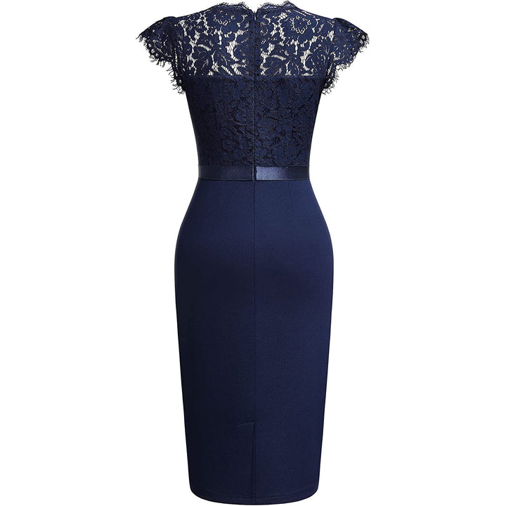 Lily | Timeless Lace Ruffle Cocktail Dress