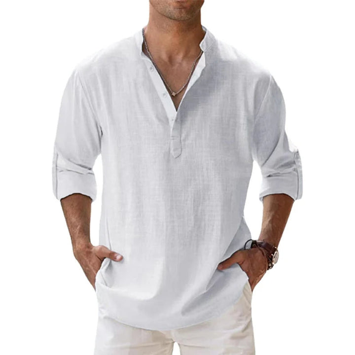 Lincoln | Relaxed Henley Linen Shirt for Men