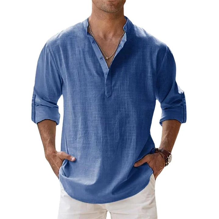 Lincoln | Relaxed Henley Linen Shirt for Men