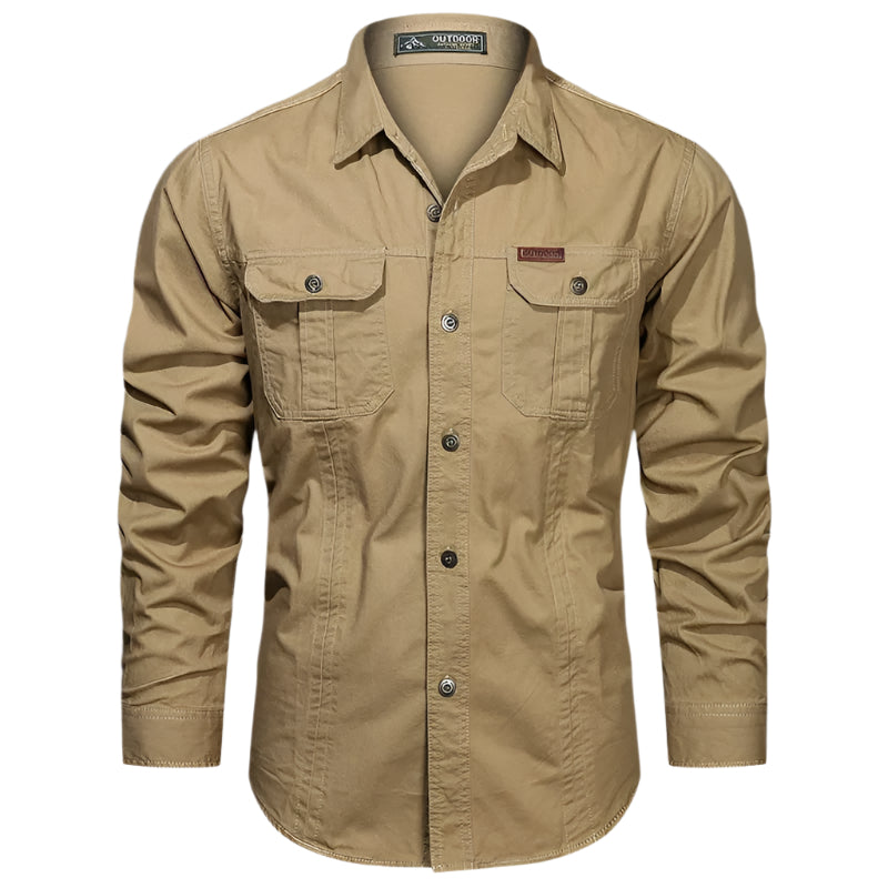 Lincoln | Relaxed Long Sleeve Utility Fishing Shirt with Chest Pockets