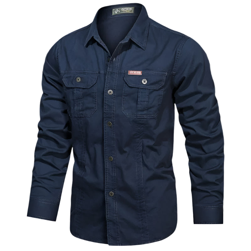 Lincoln | Relaxed Long Sleeve Utility Fishing Shirt with Chest Pockets