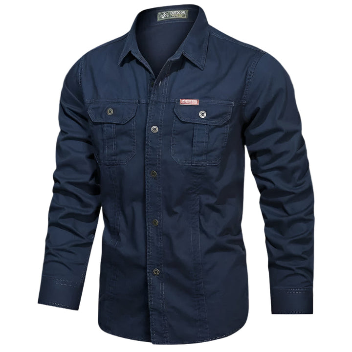 Lincoln | Relaxed Long Sleeve Utility Fishing Shirt with Chest Pockets