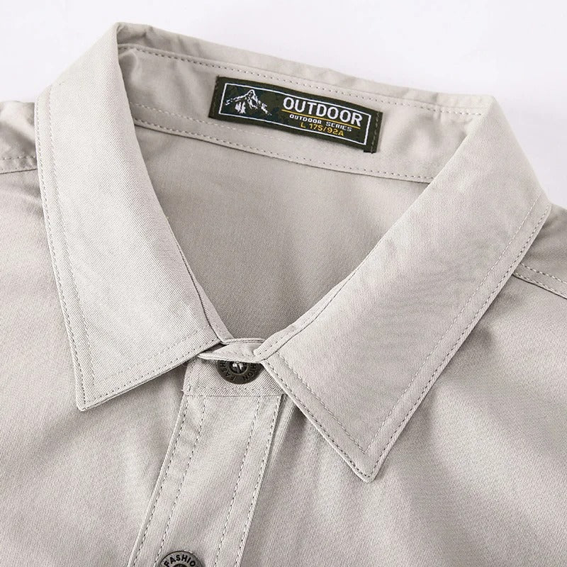 Lincoln | Relaxed Long Sleeve Utility Fishing Shirt with Chest Pockets