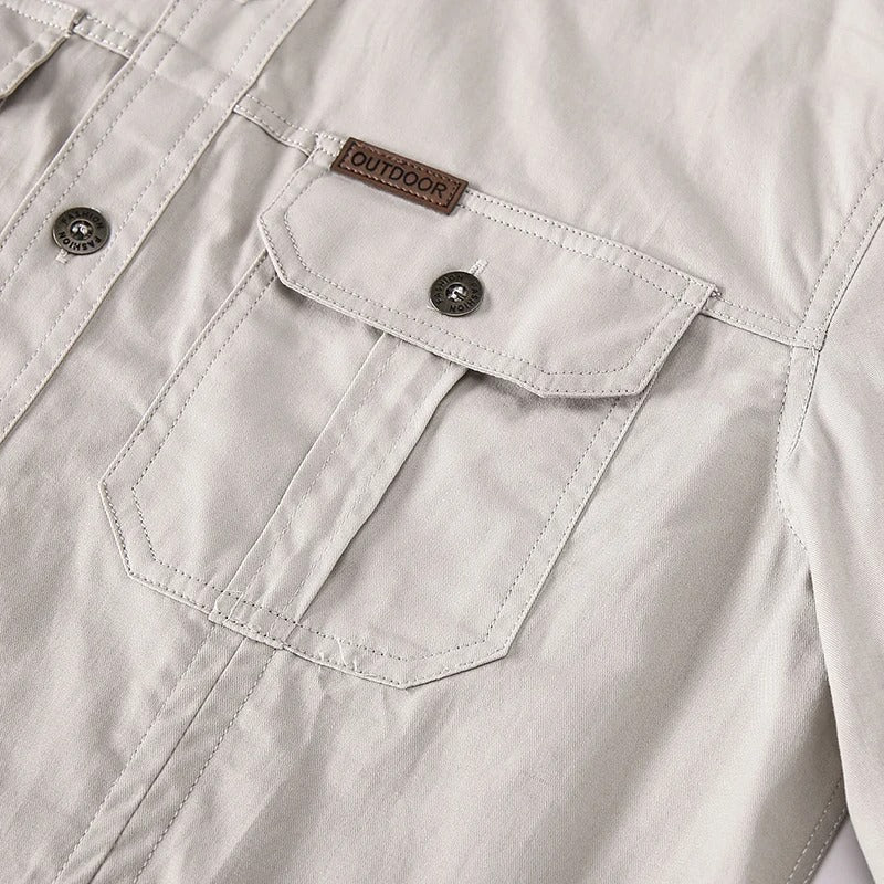 Lincoln | Relaxed Long Sleeve Utility Fishing Shirt with Chest Pockets