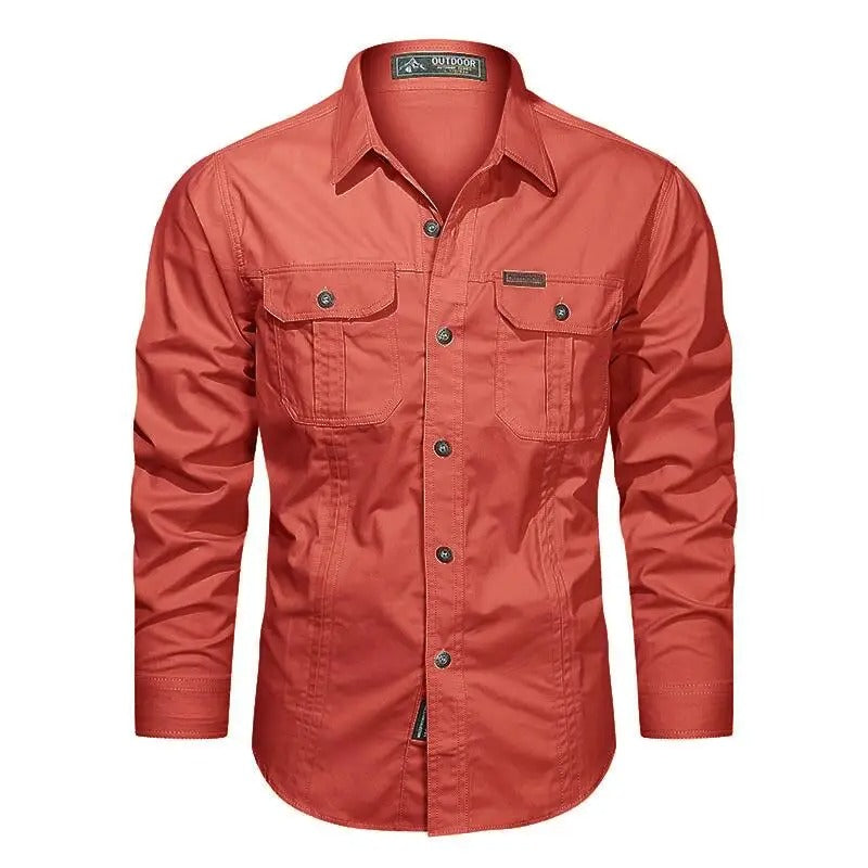 Lincoln | Relaxed Long Sleeve Utility Fishing Shirt with Chest Pockets