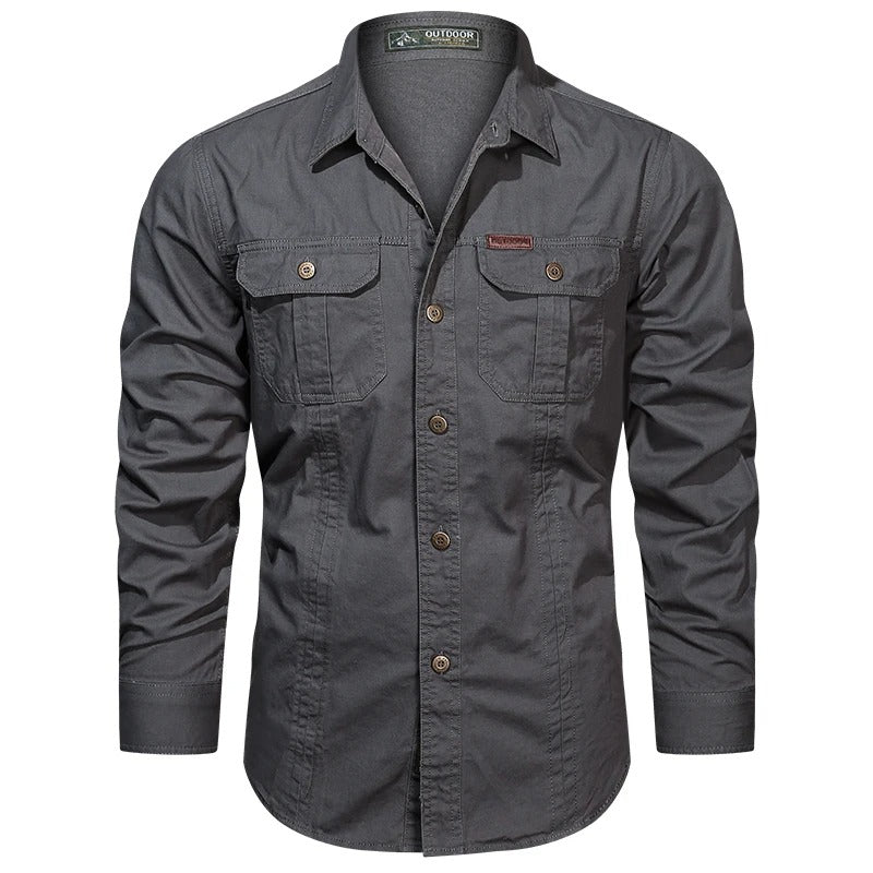 Lincoln | Relaxed Long Sleeve Utility Fishing Shirt with Chest Pockets
