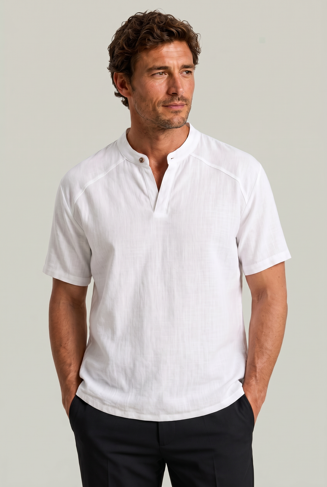 Lincoln | Timeless Henley Neck Short Sleeve Mens T Shirt