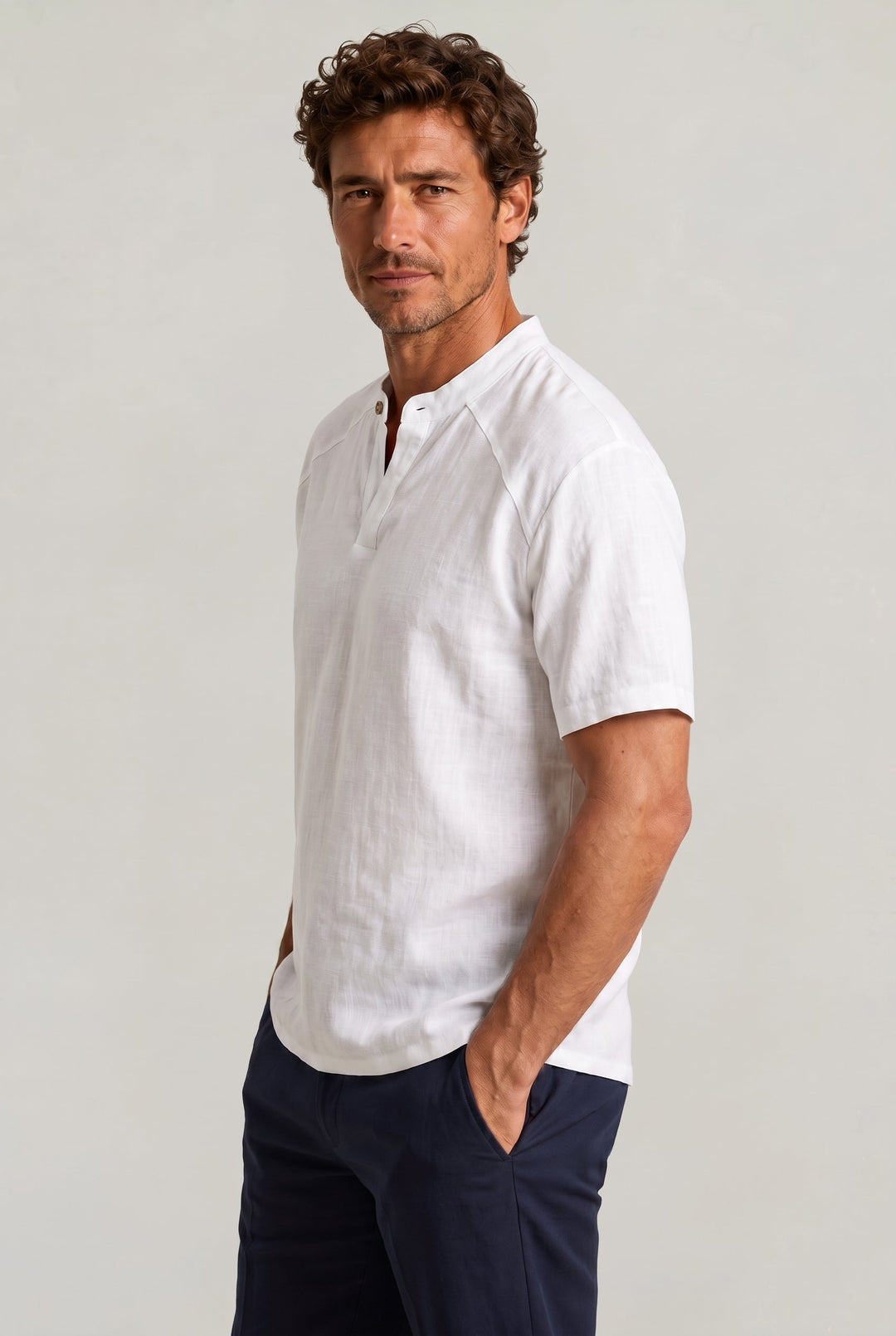 Lincoln | Timeless Henley Neck Short Sleeve Mens T Shirt