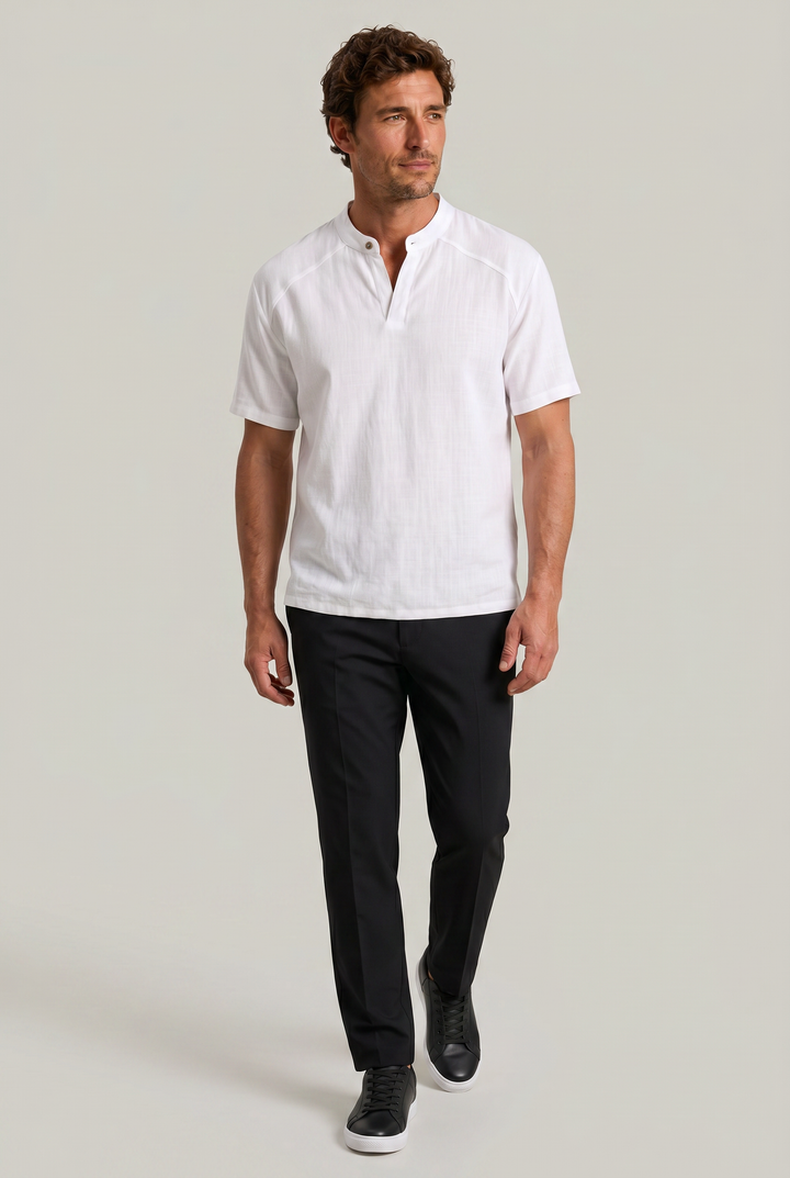 Lincoln | Timeless Henley Neck Short Sleeve Mens T Shirt