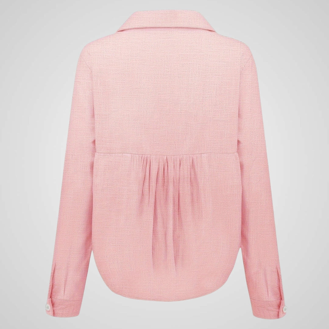 Lola | Chic Button-Up Textured Linen Shirt