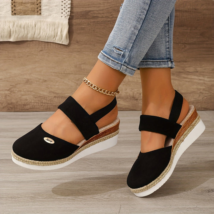 Lola | Refined Braided Platform Wedges