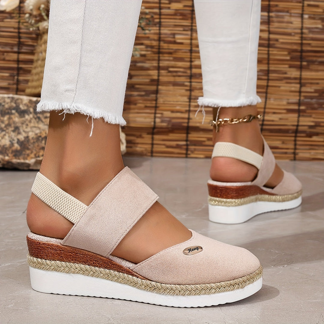 Lola | Refined Braided Platform Wedges