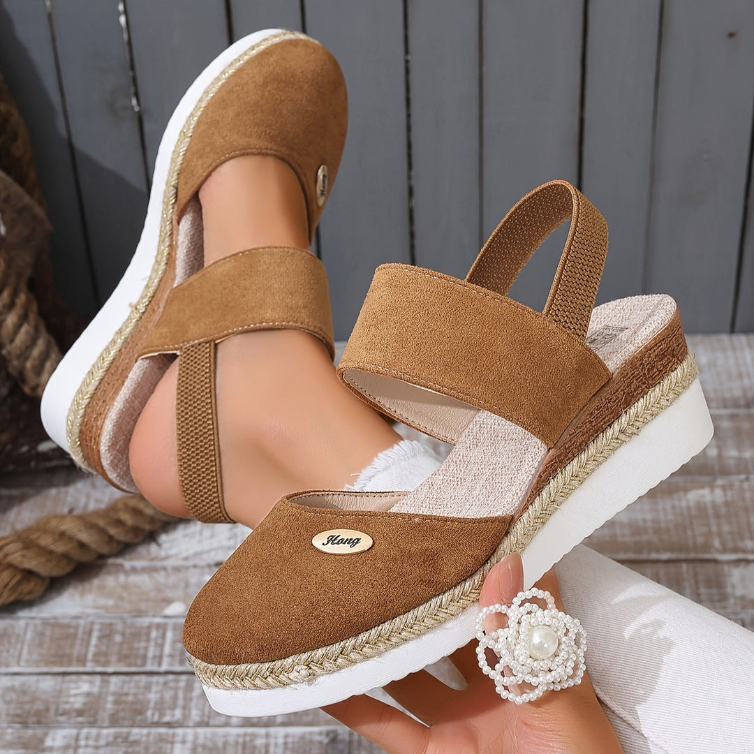 Lola | Refined Braided Platform Wedges