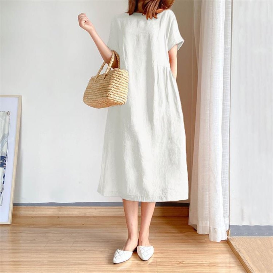 Lottie | Graceful Relaxed-Fit Linen Dress with Pockets
