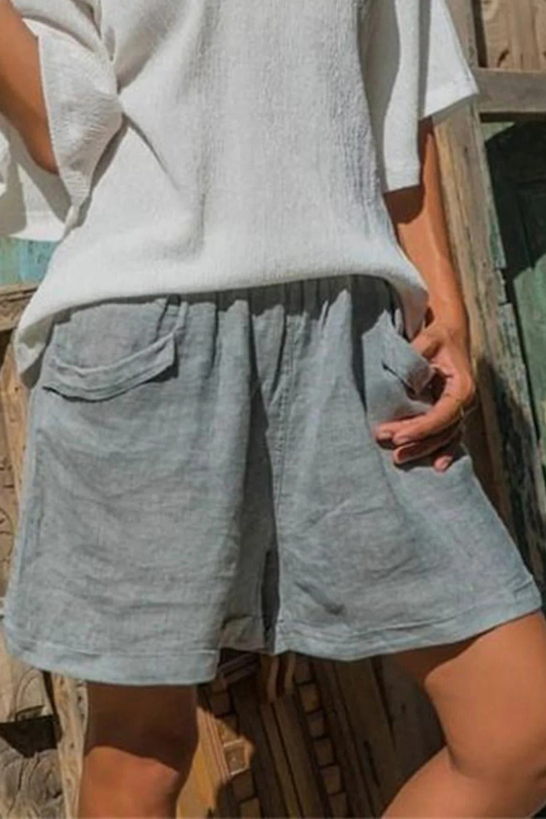 Lottie | Stylish High Waist Elastic Waist Casual Shorts