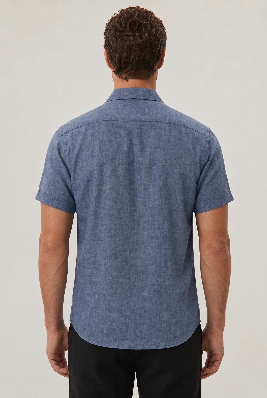 Luca | Stylish Textured Short Sleeve Linen Shirt
