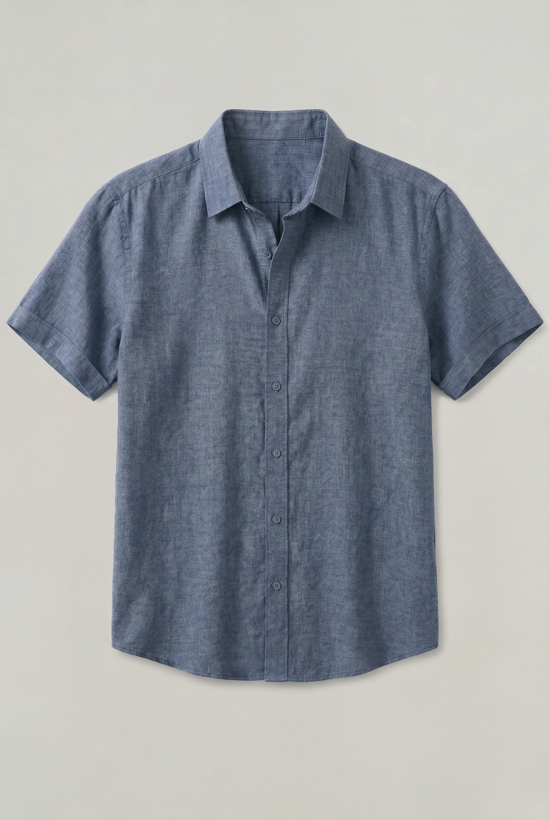 Luca | Stylish Textured Short Sleeve Linen Shirt