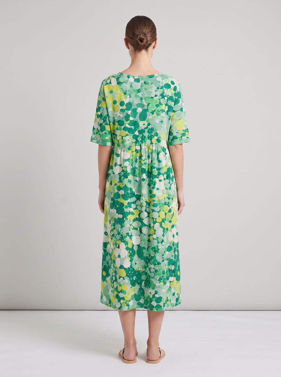 Lucy | Polished Floral Midi Summer Dress with Relaxed Fit