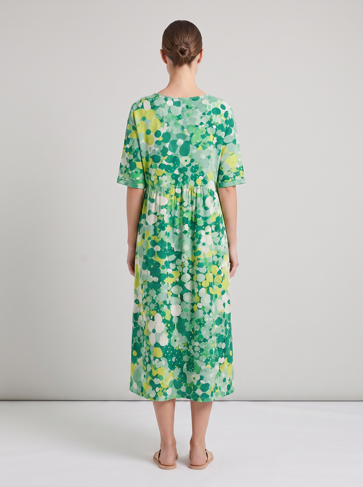 Lucy | Polished Floral Midi Summer Dress with Relaxed Fit
