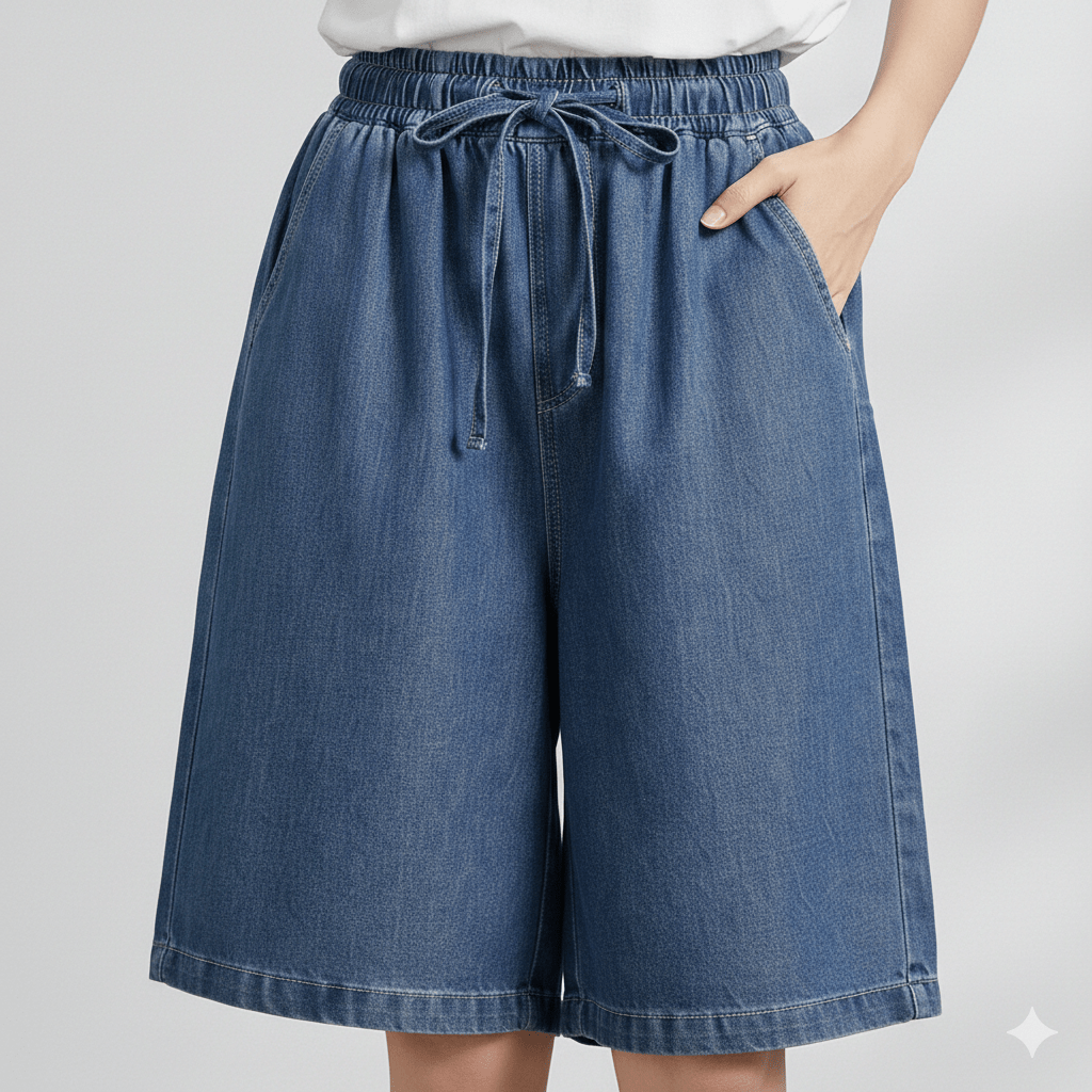 Lucy | Refined Elastic Waist Drawstring Shorts