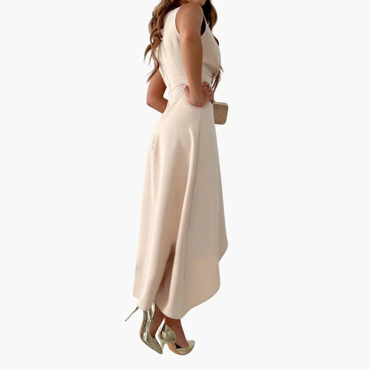 Lucy | Relaxed Wrap V-Neck Midi Races Dress