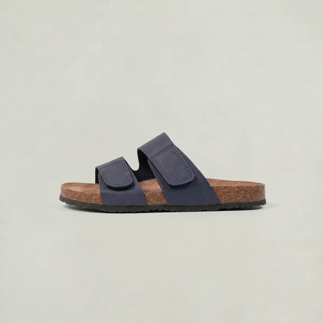 Luka | Graceful Double Strap Mens Sandals Slides