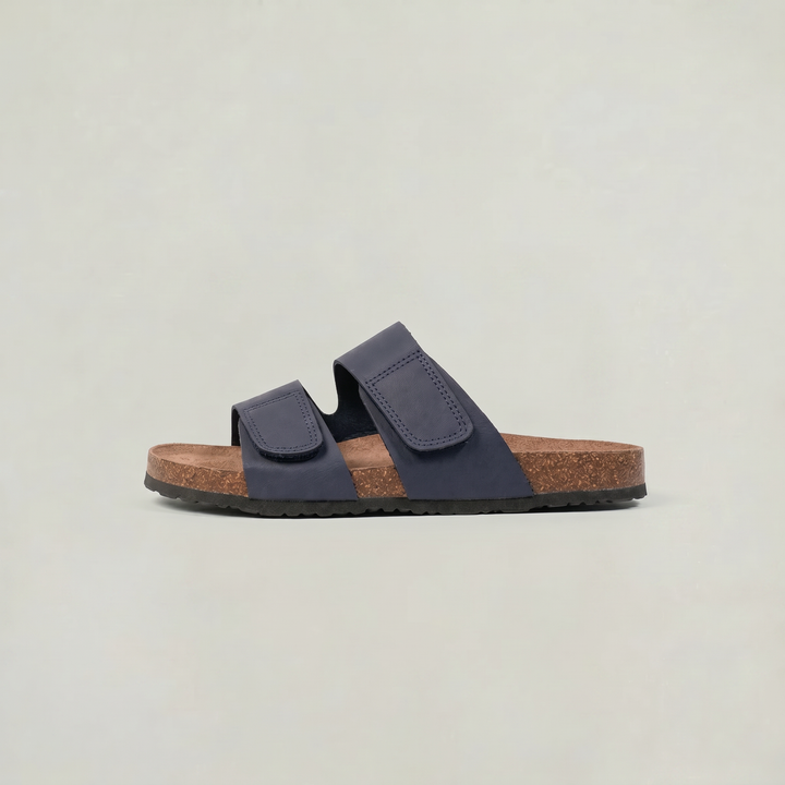 Luka | Graceful Double Strap Mens Sandals Slides