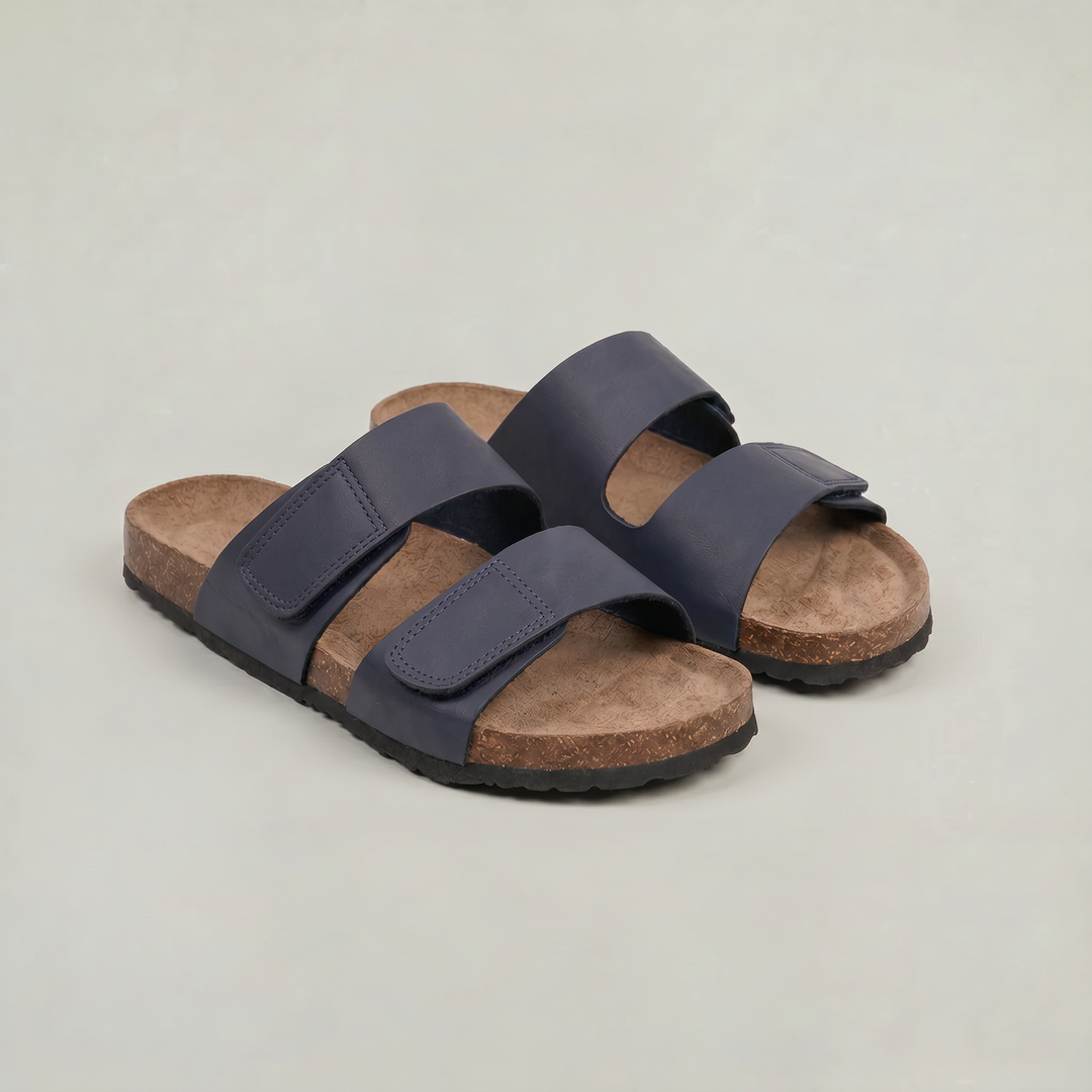 Luka | Graceful Double Strap Mens Sandals Slides