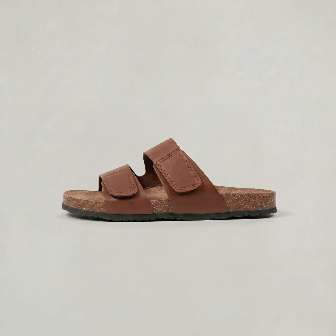 Luka | Graceful Double Strap Mens Sandals Slides