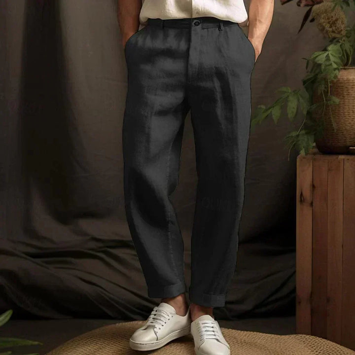 Luka | Polished Relaxed Drawstring Linen Pants