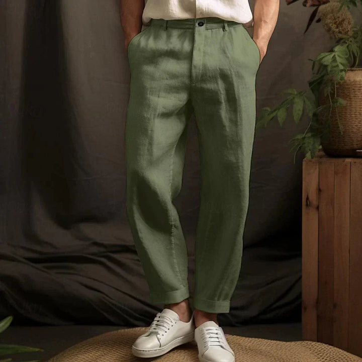 Luka | Polished Relaxed Drawstring Linen Pants