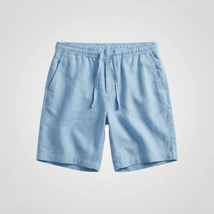 Luka | Refined Linen Shorts with Drawstring Bermuda Fit