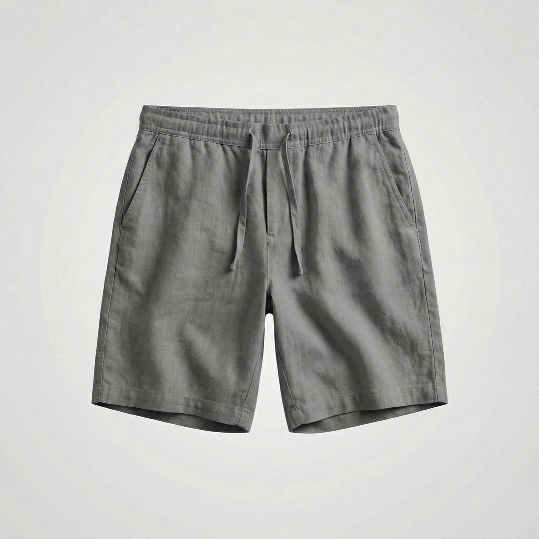 Luka | Refined Linen Shorts with Drawstring Bermuda Fit