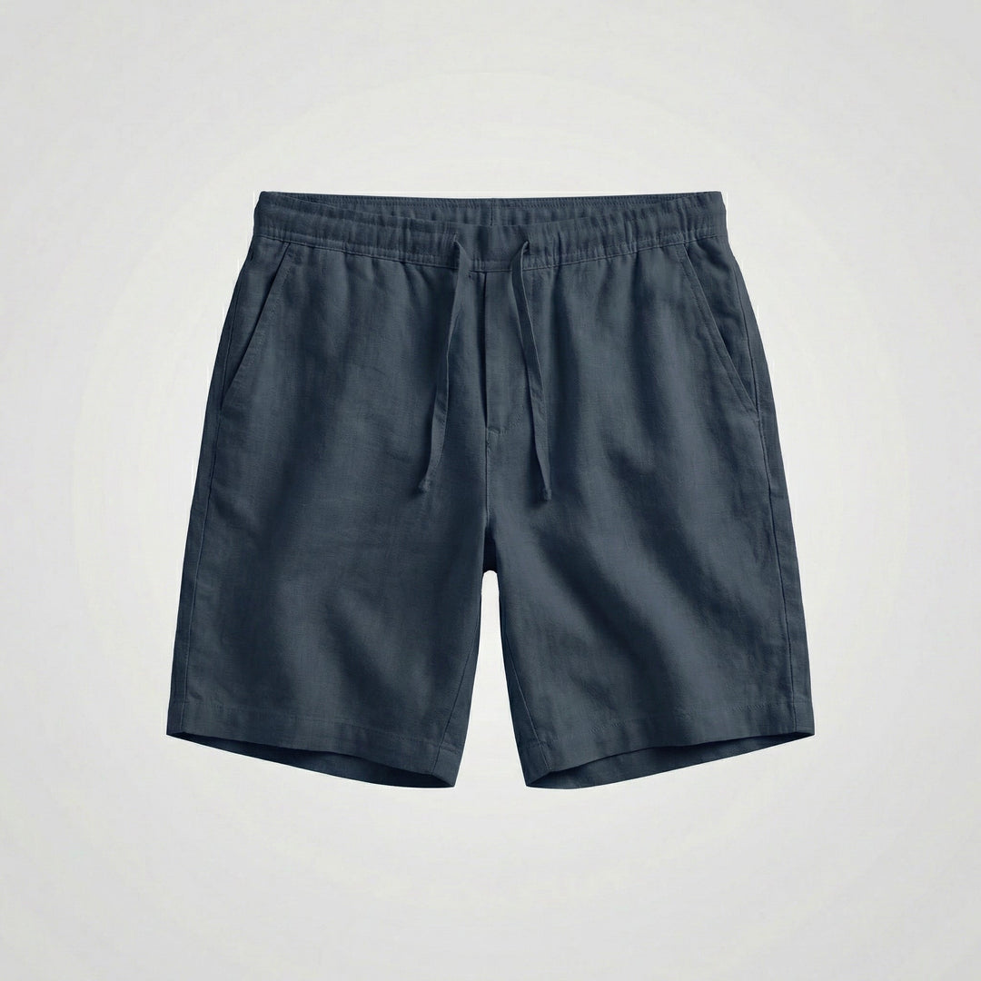 Luka | Refined Linen Shorts with Drawstring Bermuda Fit