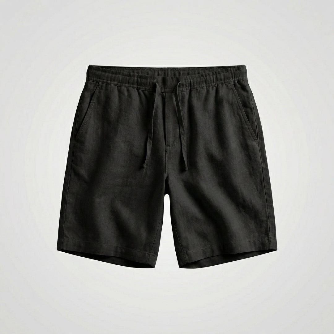 Luka | Refined Linen Shorts with Drawstring Bermuda Fit