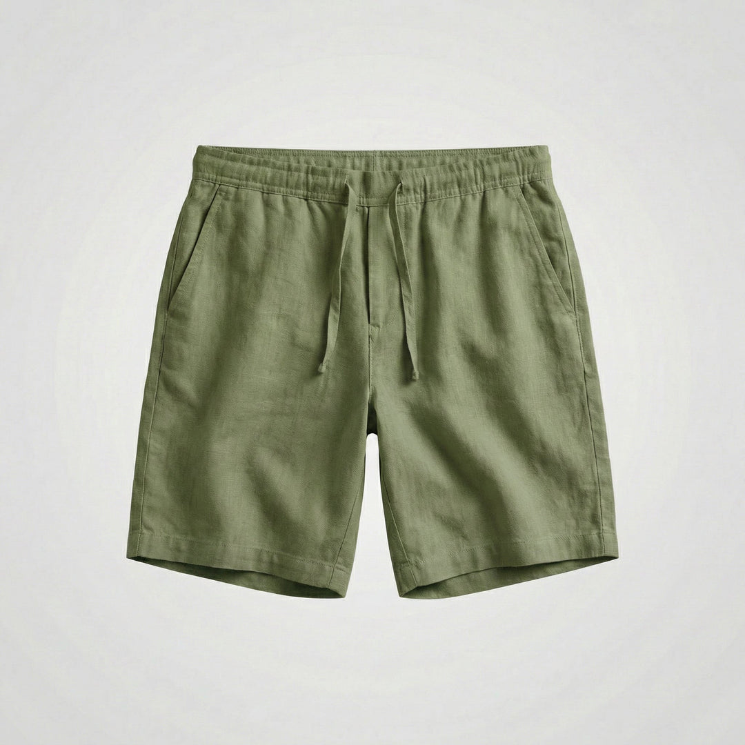 Luka | Refined Linen Shorts with Drawstring Bermuda Fit